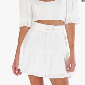 Show Me Your Mumu Women's Girls' Slim Size Fiona Skirt white